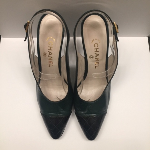 Gorgeous Chanel Two Tone Slingbacks - Vintage - Picture 1 of 8